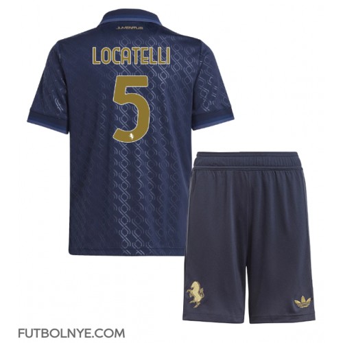 Camiseta Juventus Manuel Locatelli #5 Tercera Equipación para niños 2024-25 manga corta (+ pantalones cortos)